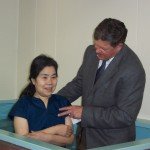 One of our first baptisms.
